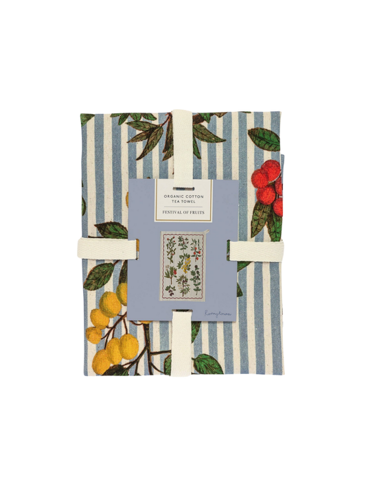 Organic Cotton Tea Towel - Festival of Fruits