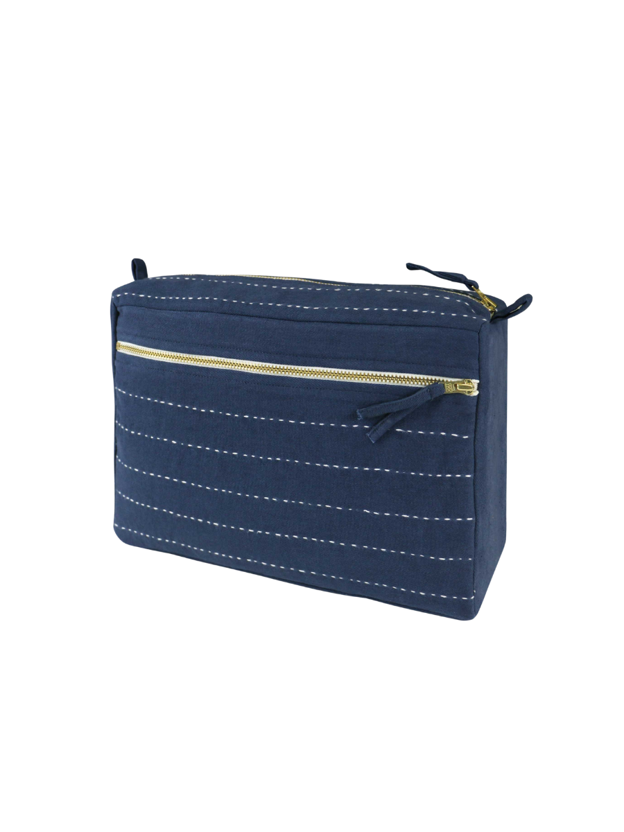 Large Pin-Stitch Toiletry Bag