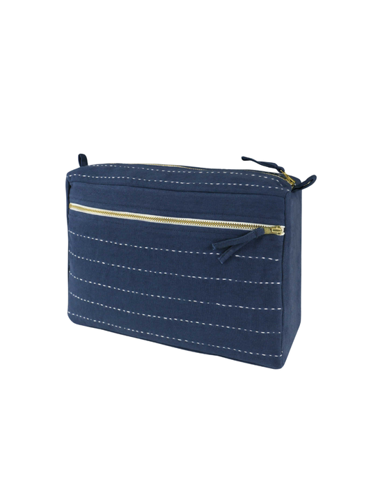 Large Pin-Stitch Toiletry Bag