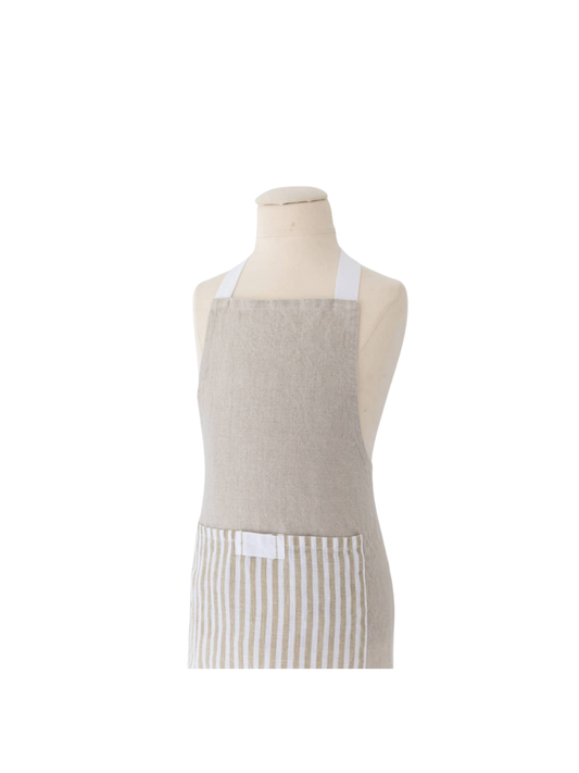 Keepsake Jar Linen Child Apron Oatmeal