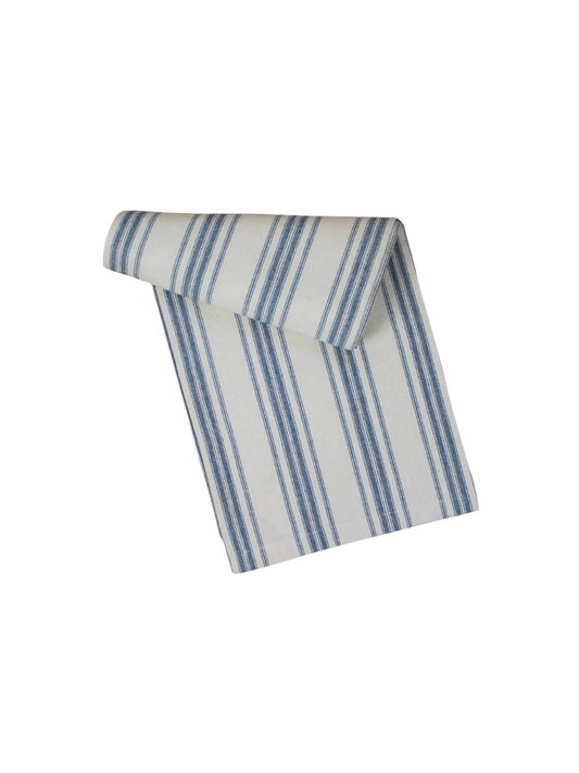 Grain Sack Colonial Blue Table Runner