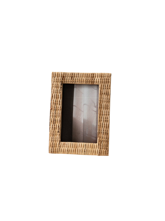 Woven Rattan Photo Frame