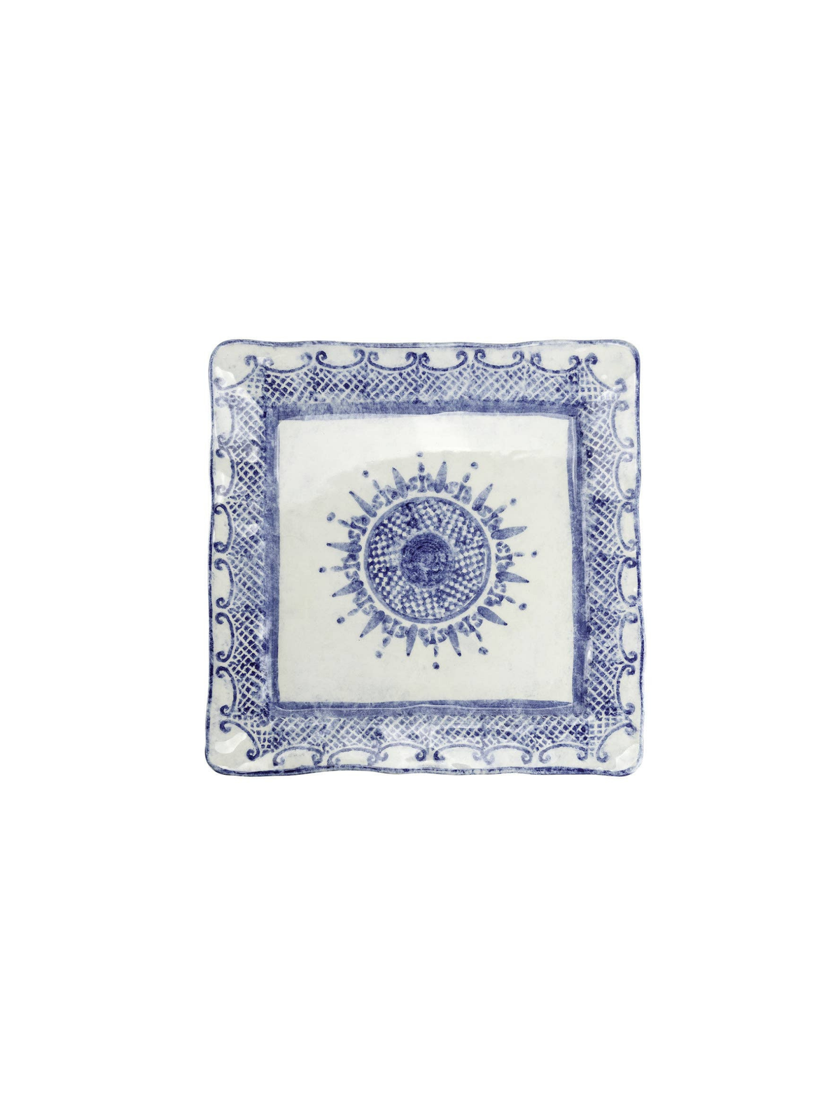 Burano Blue Square Dinner Plate