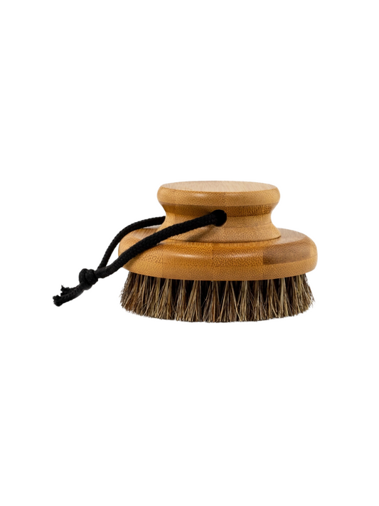 Round Dry Body Brush with String