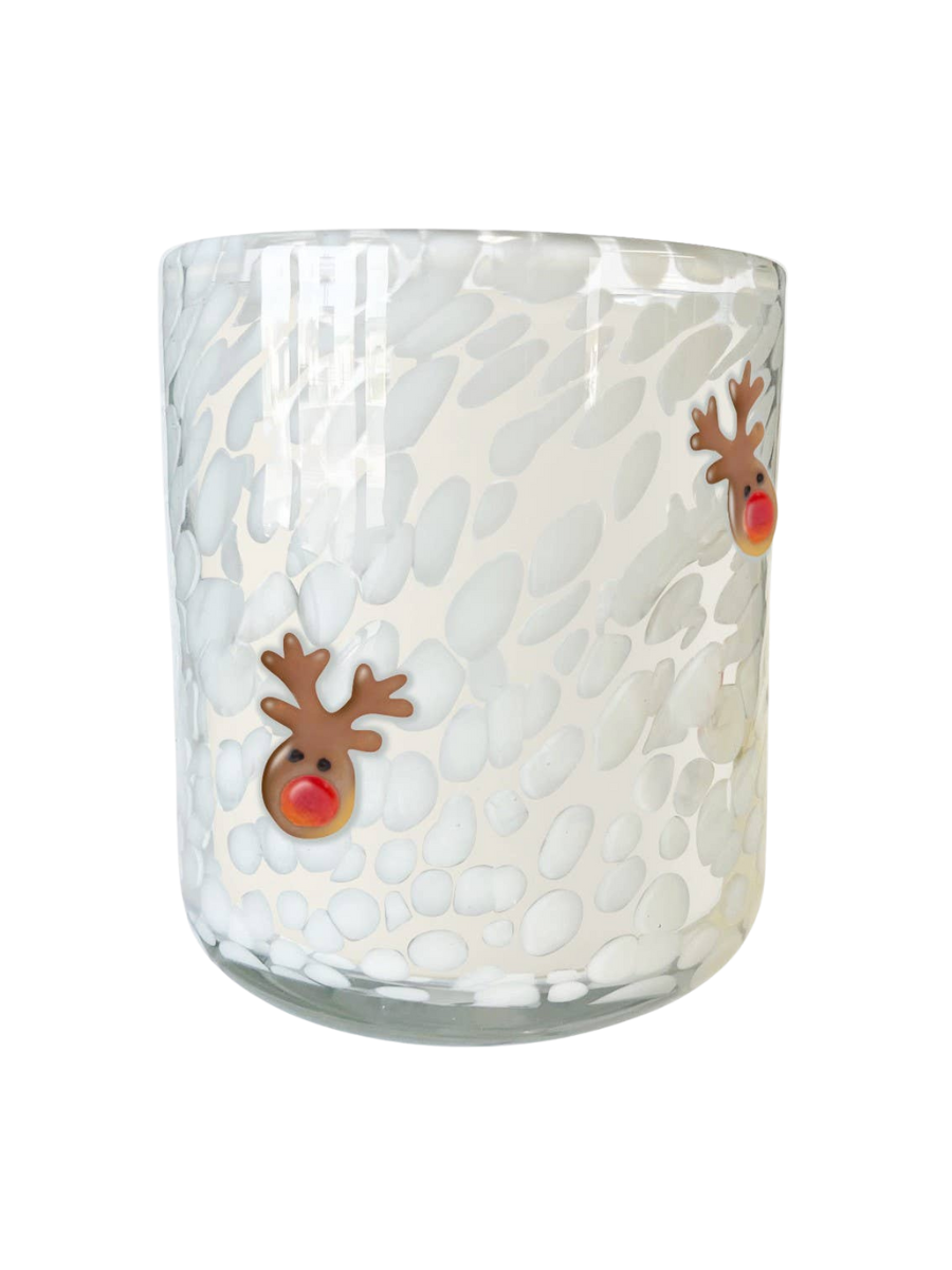 Reindeer Cookie Holiday Confetti Icon Candle