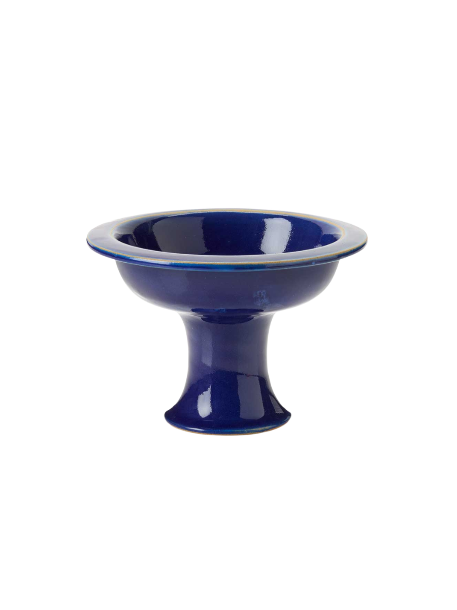Indigo Pedestal Bowl