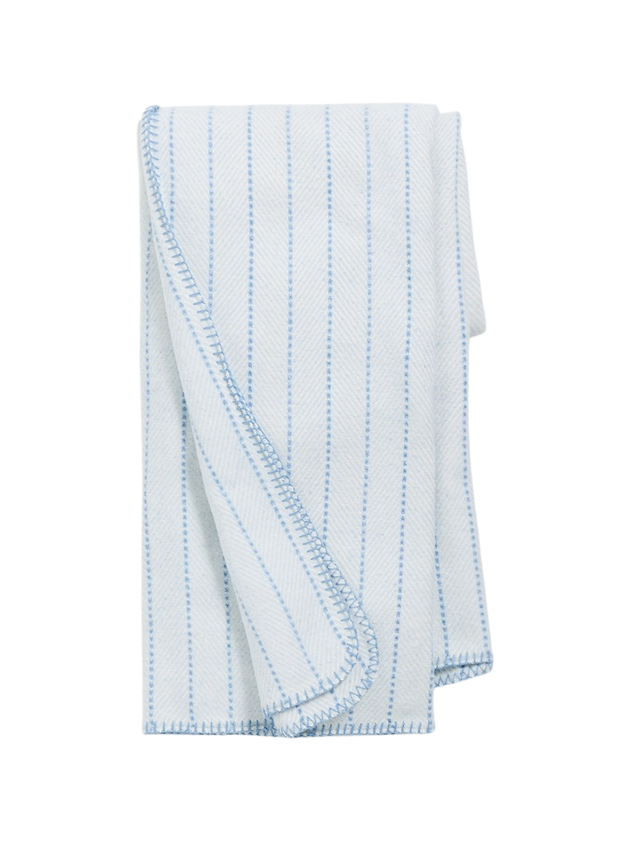 Sky Herringbone Throw Blanket