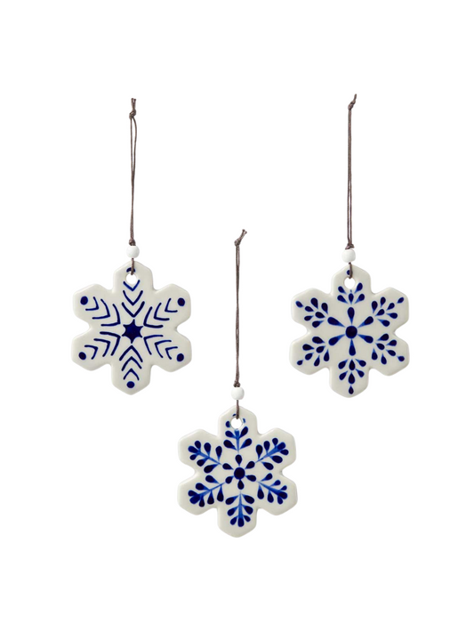 Ceramic Snowflake Ornaments