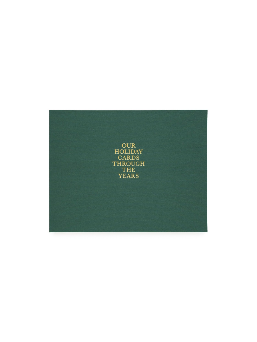 Dark Green Holiday Card Book