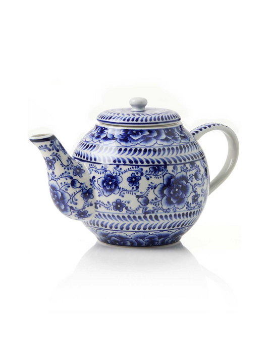 Indigo Bloom Tea Infuser Pot