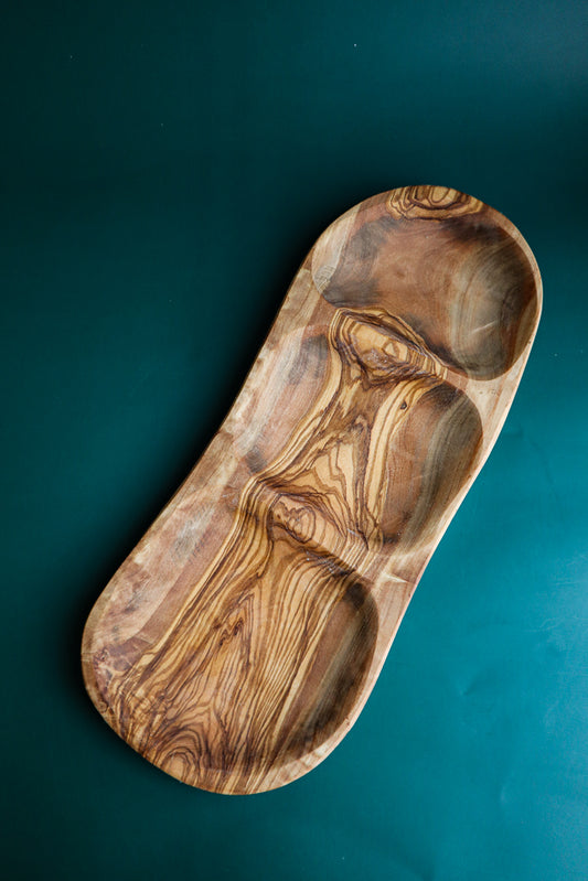 Olive Wood Snack Tray