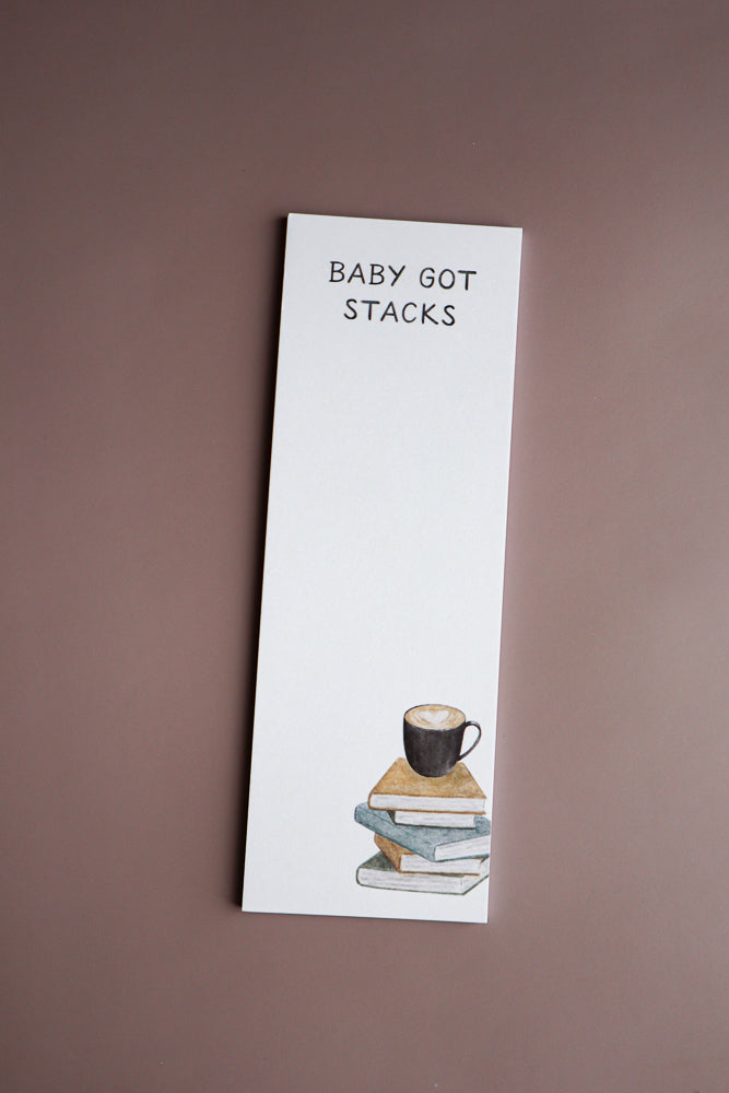 Baby Got Stacks Bookmark Notepad