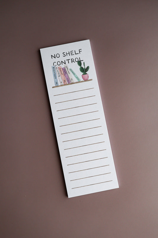 No Shelf Control Bookmark Notepad