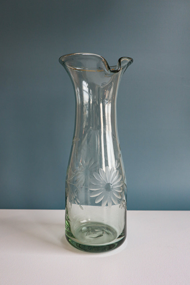 Etched Condessa Clear Carafe