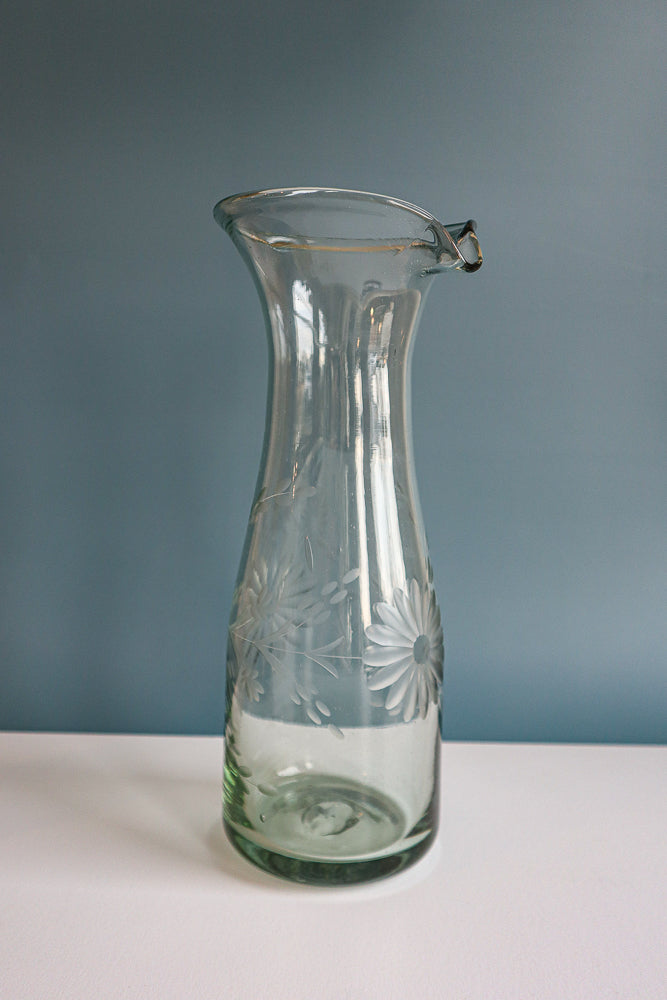 Etched Condessa Clear Carafe