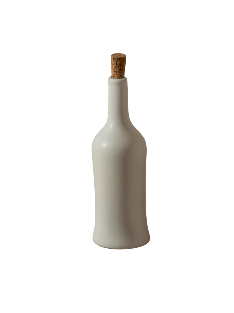 Brutto White Stoneware Olive Oil Bottle