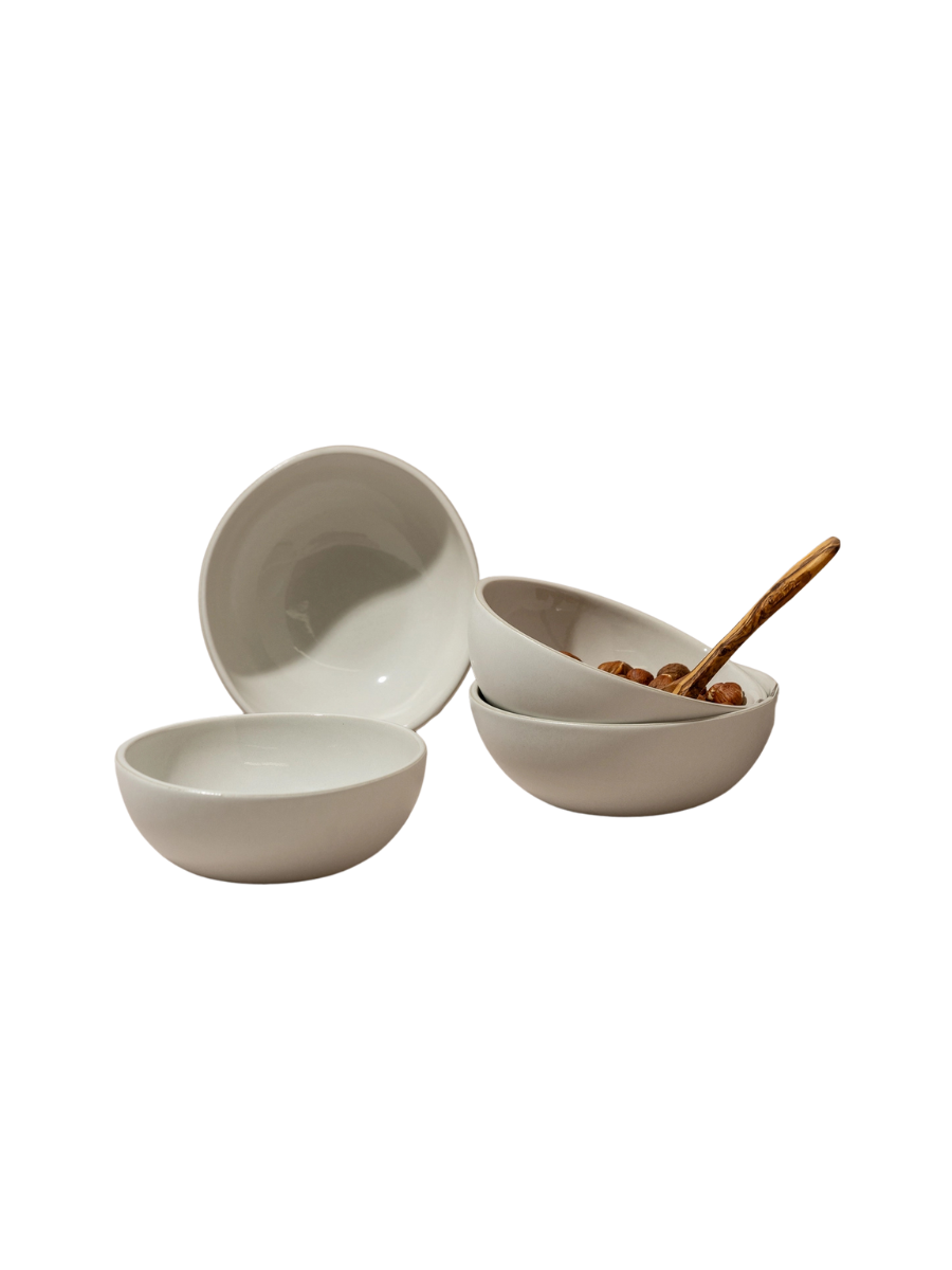 Stoneware Bowl | Matte White/Shiny White