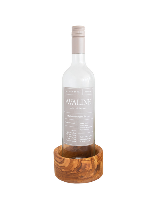 Olive Wood Wine Bottle Coaster