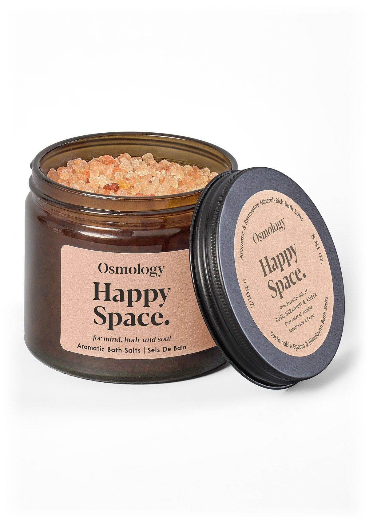Happy Space Amber Bath Salts - Rose Geranium and Amber
