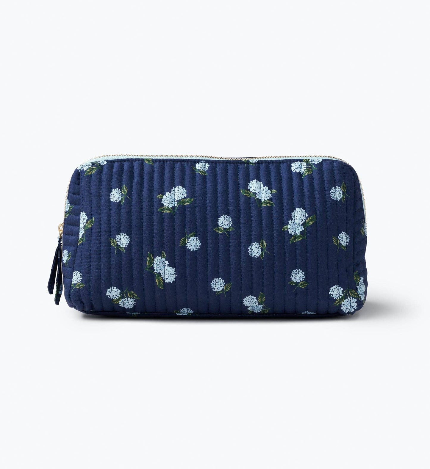 Ditsy Hydrangea Quilted Large Cosmetic Pouch