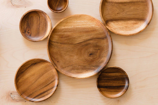 Acacia 6" Wood Snack Plate