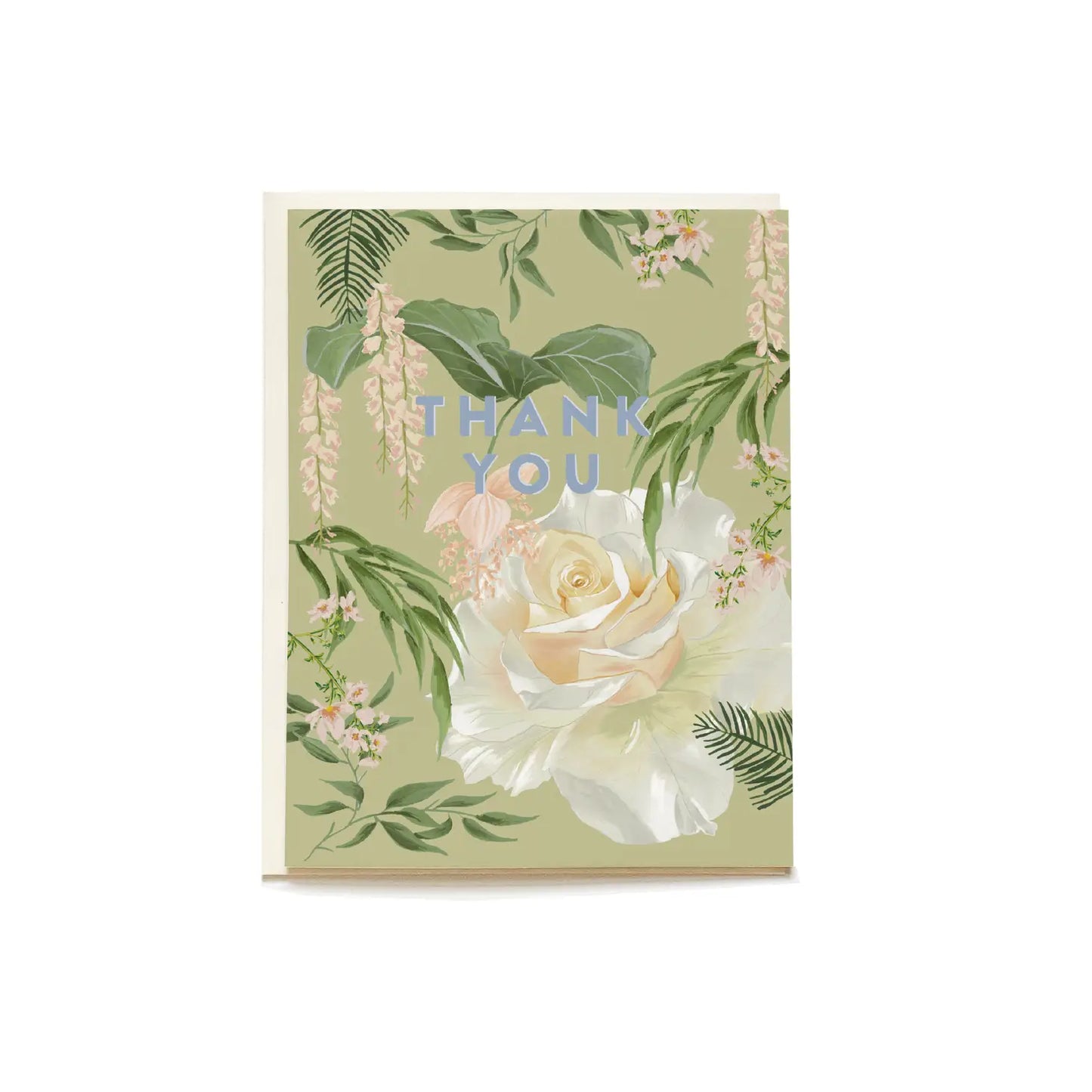 Garden Rose Thank You Card