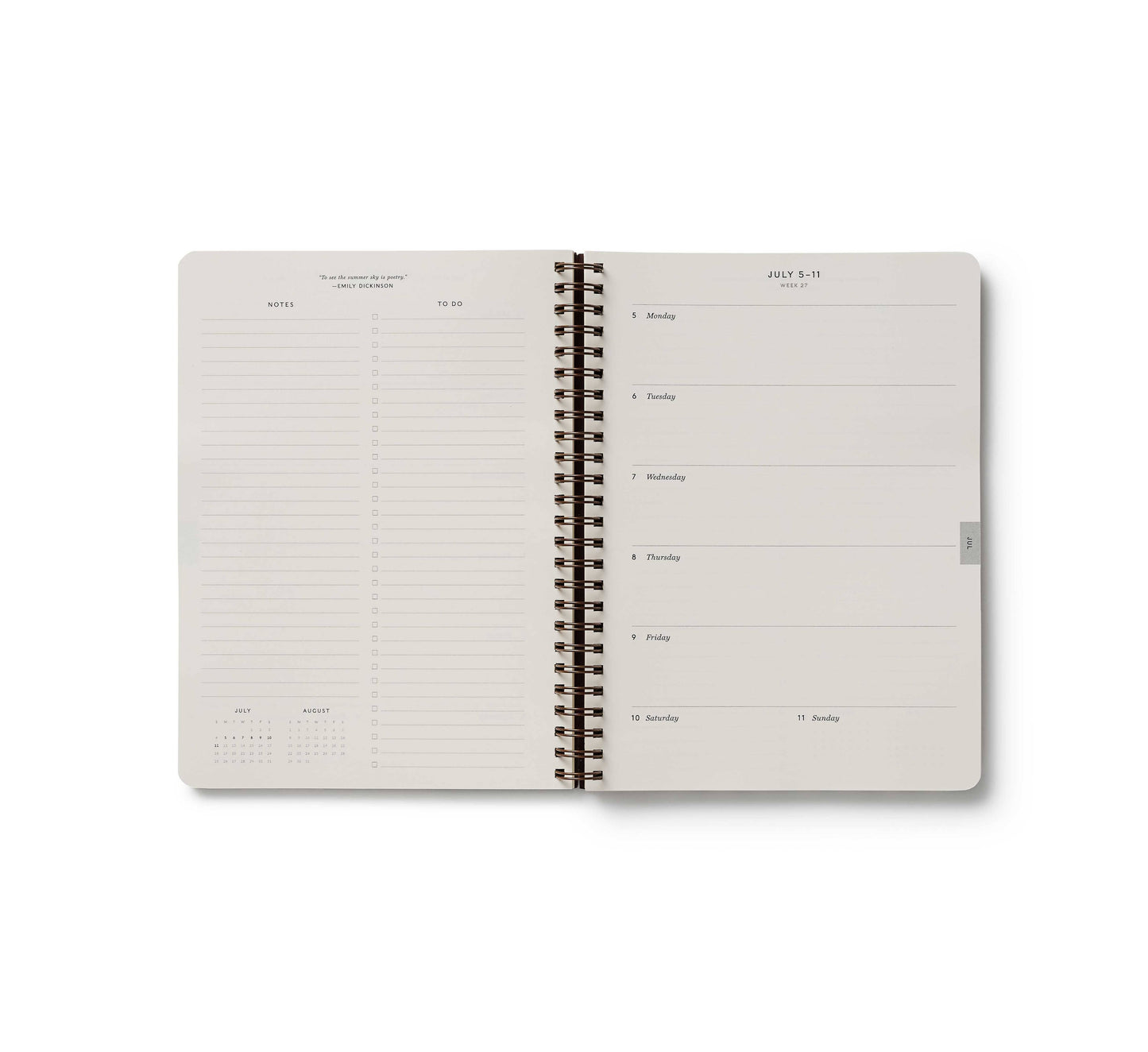 2027 Sage Hydrangea 12-Month Softcover Spiral Planner