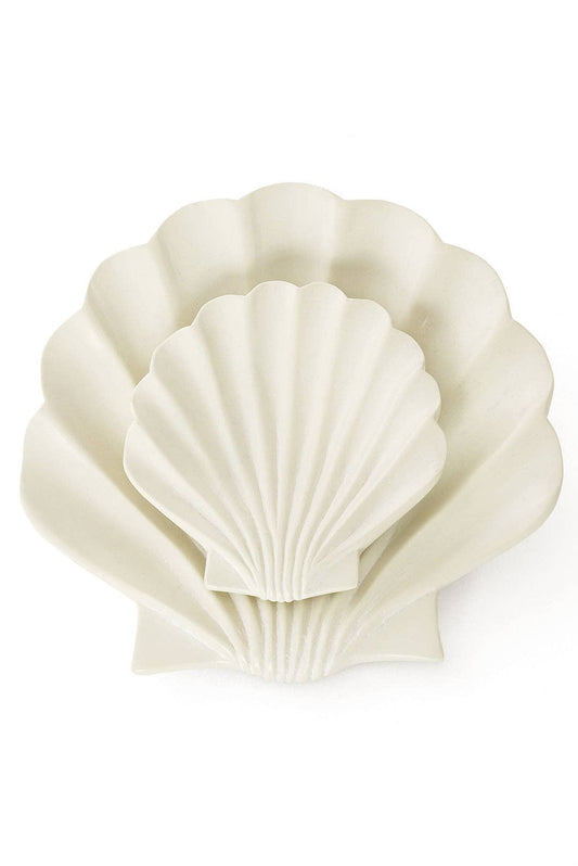 Small All-Natural Soapstone Scallop Shell Dish