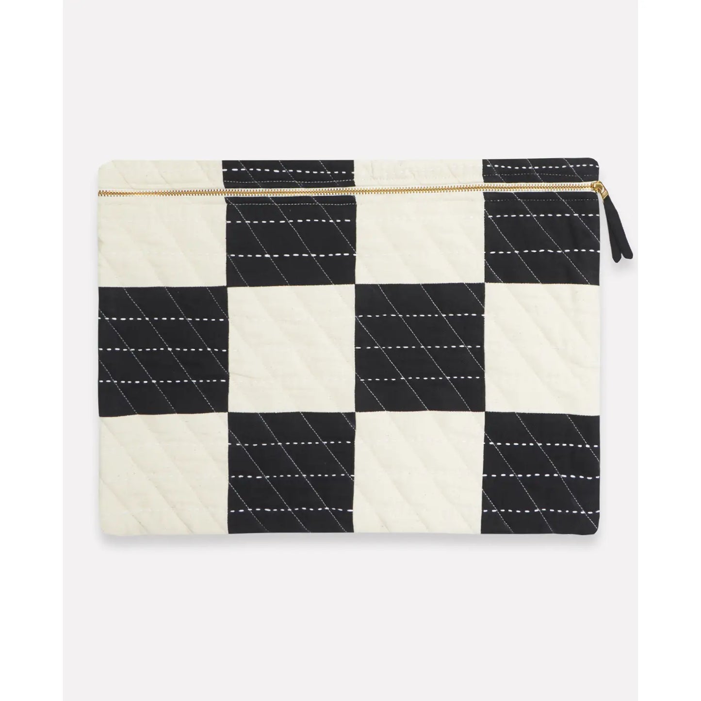 Checkered Laptop Case - Charcoal