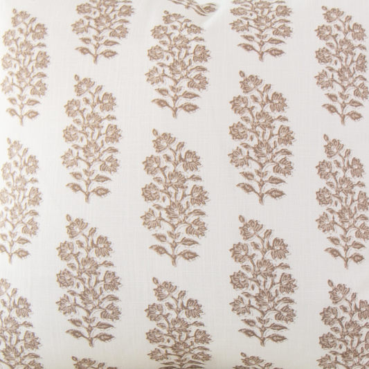 Millie Oyster Block Print Bouquet Pillow