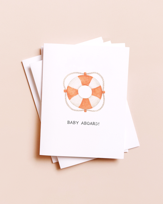 Baby On Board — Coastal / Nautical New Baby Card