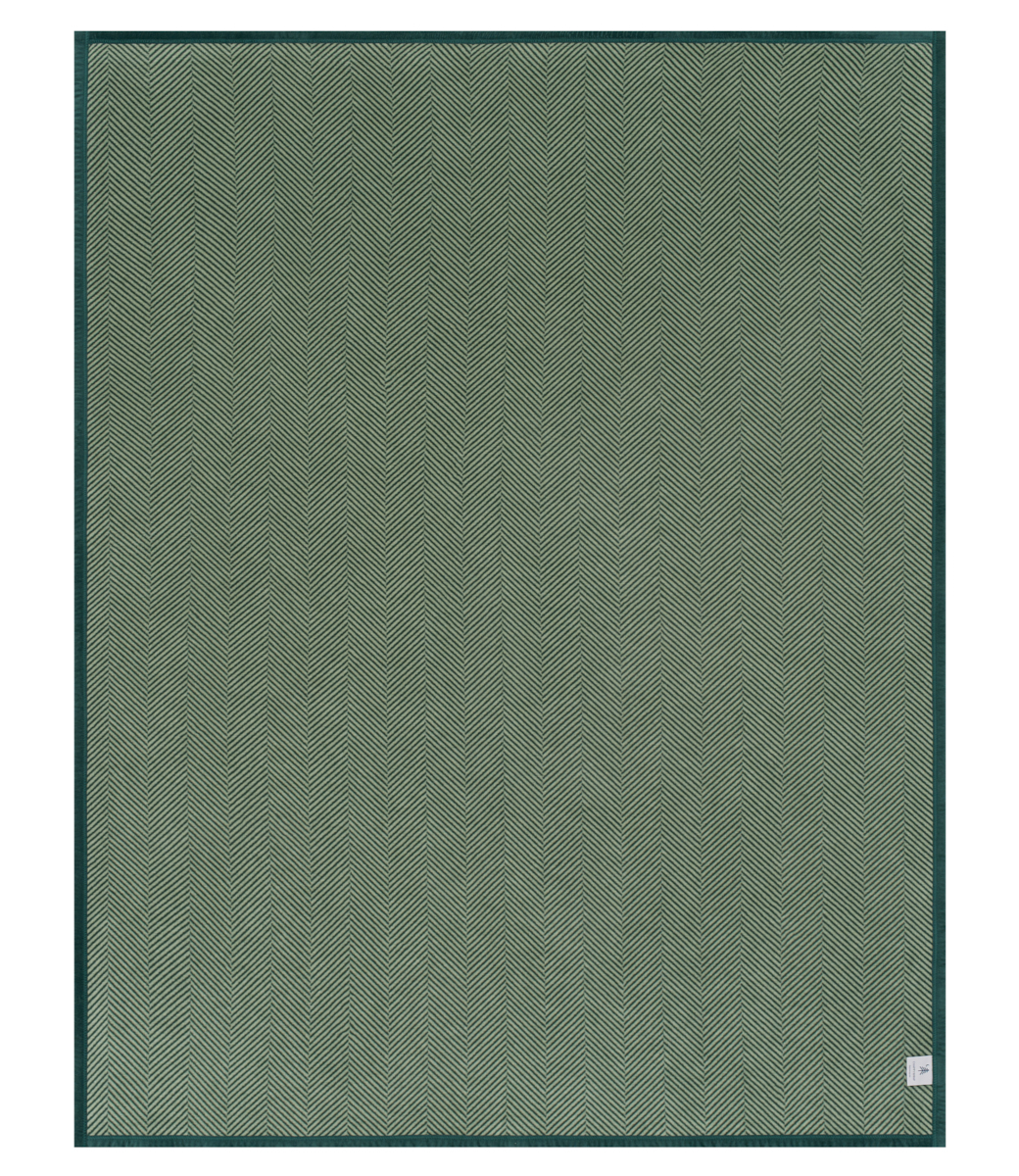 Forest Green Harborview Herringbone Original Blanket