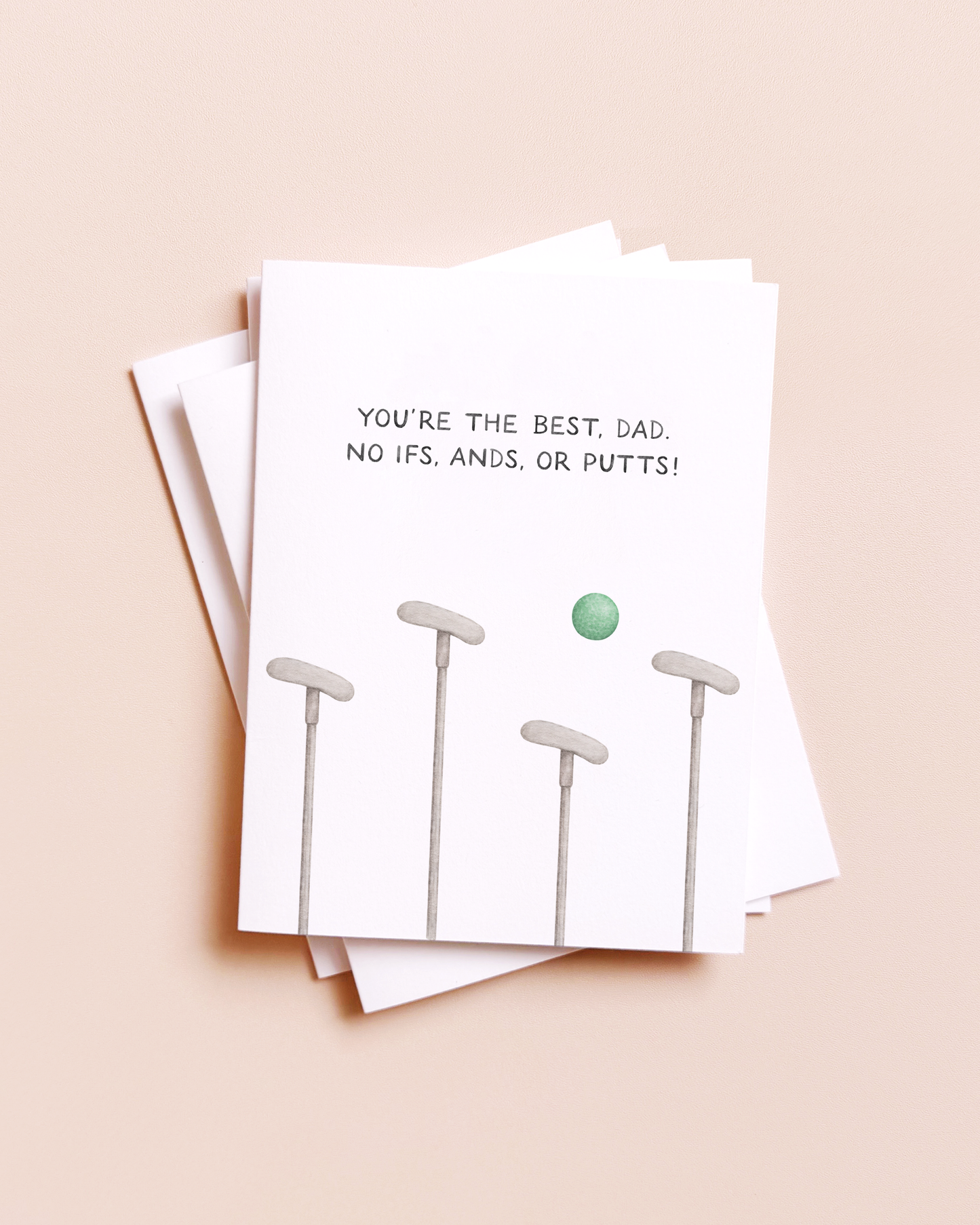 No Ifs, Ands, Or Putts — Golf Pun Father's Day Card