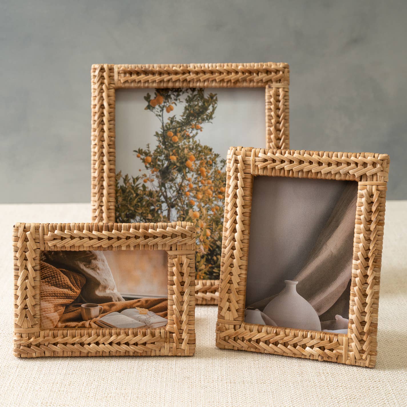 4"x 6" Modern Rattan Photo Frame