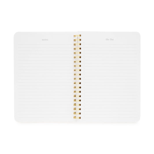 Mini Spiral Notebook, Yellow Stripe