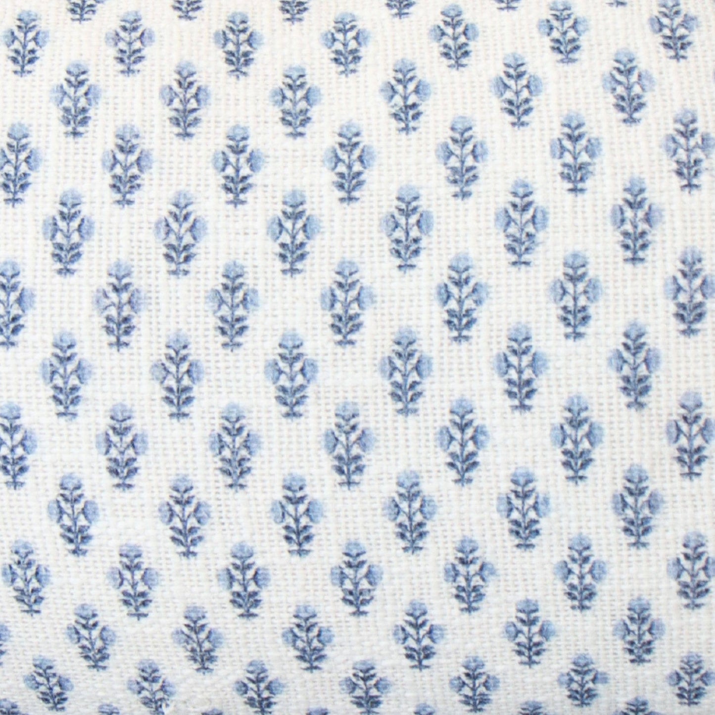 Celeste Blue Mughal Flower Lumbar Pillow