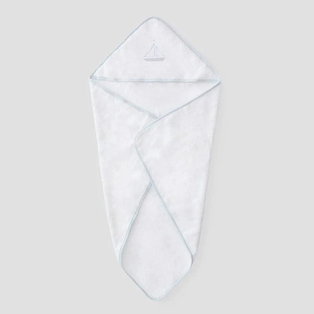 Baby Hooded Towel Sailboat