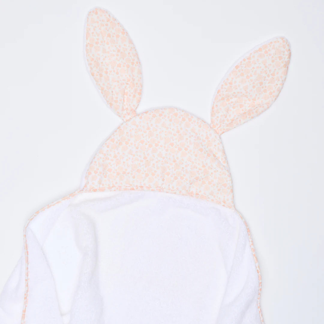 Weezie Kids’ Bunny Hooded Towel Pink Floral