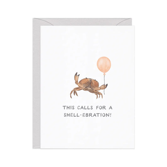 Shell-ebration Crab Congrats Card