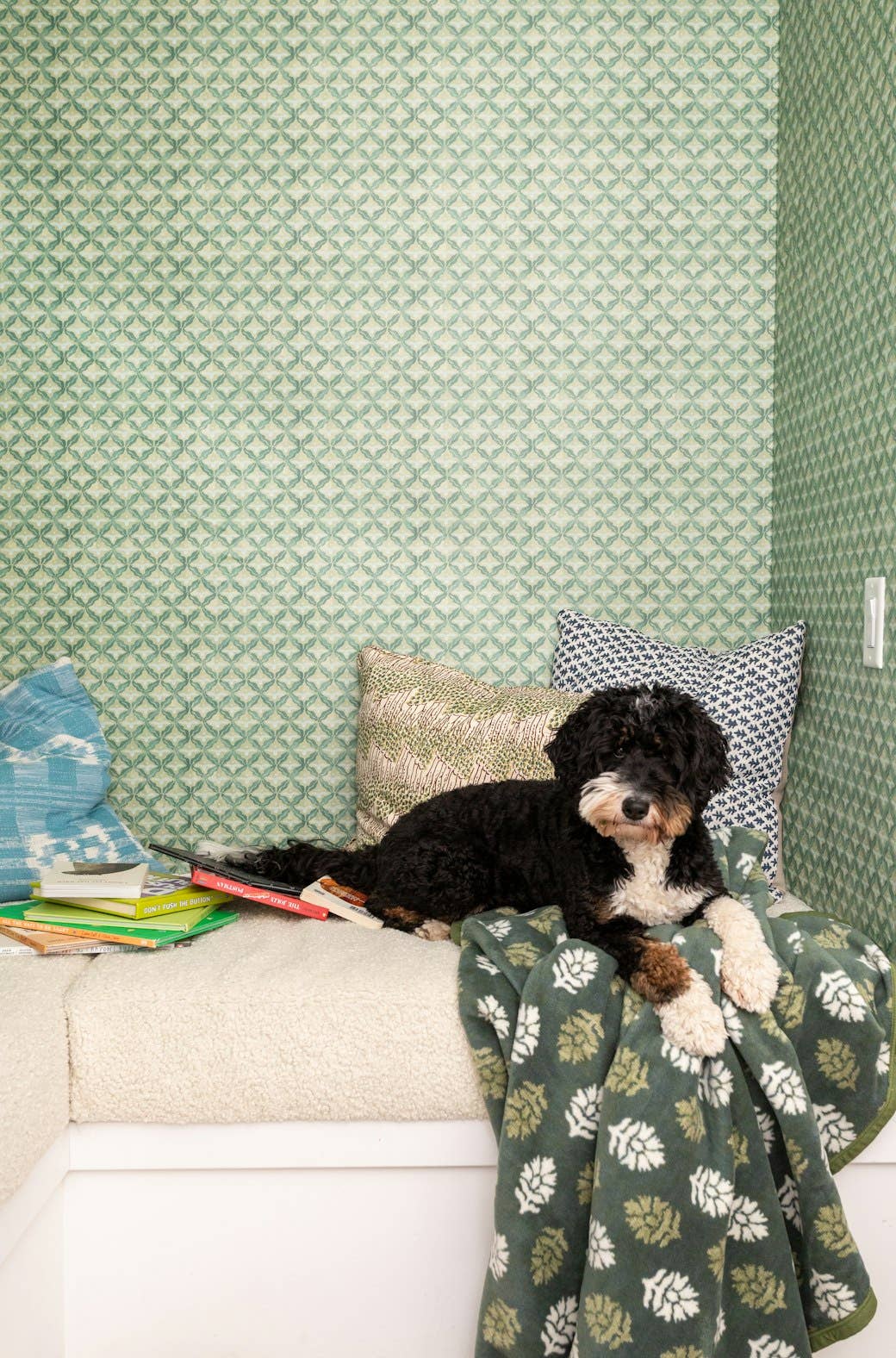 Fleur Block Print Cactus Blanket