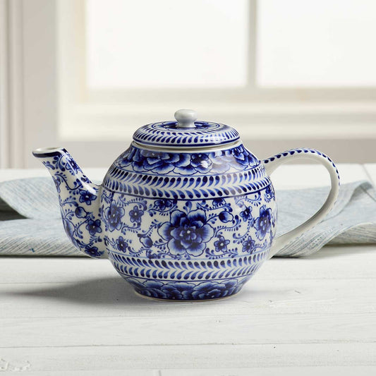 Indigo Bloom Tea Infuser Pot