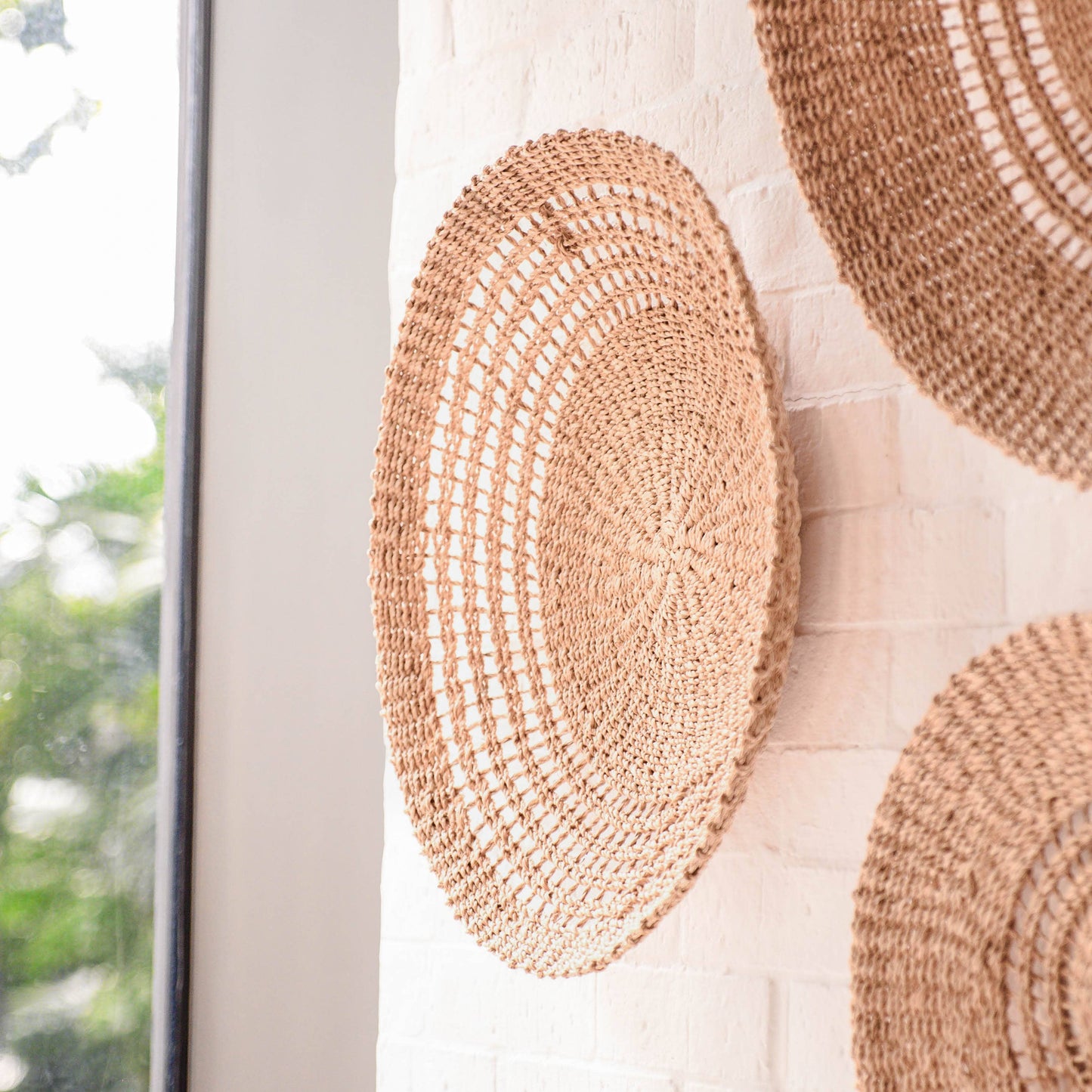 Open Weave Wall Baskets, Medium