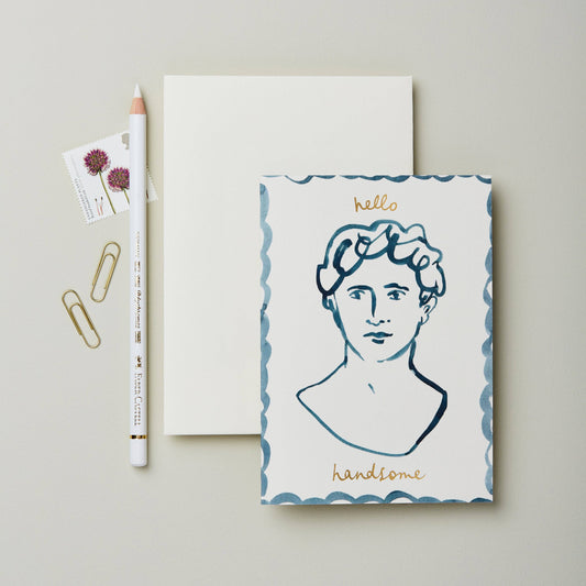 Portrait Hello Handsome Card