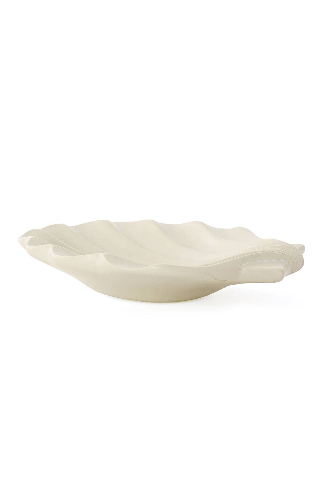 Large All-Natural Soapstone Scallop Shell Dish