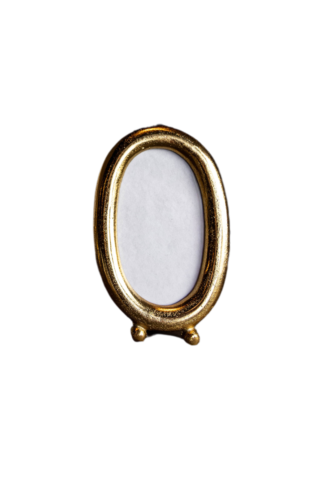 Oval Brushed Brass Photo Frame