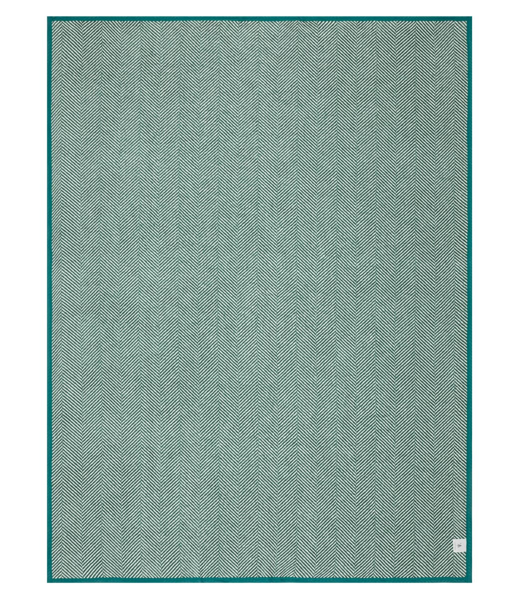 Harborview Herringbone Evergreen Blanket