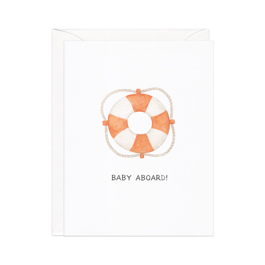 Baby On Board — Coastal / Nautical New Baby Card