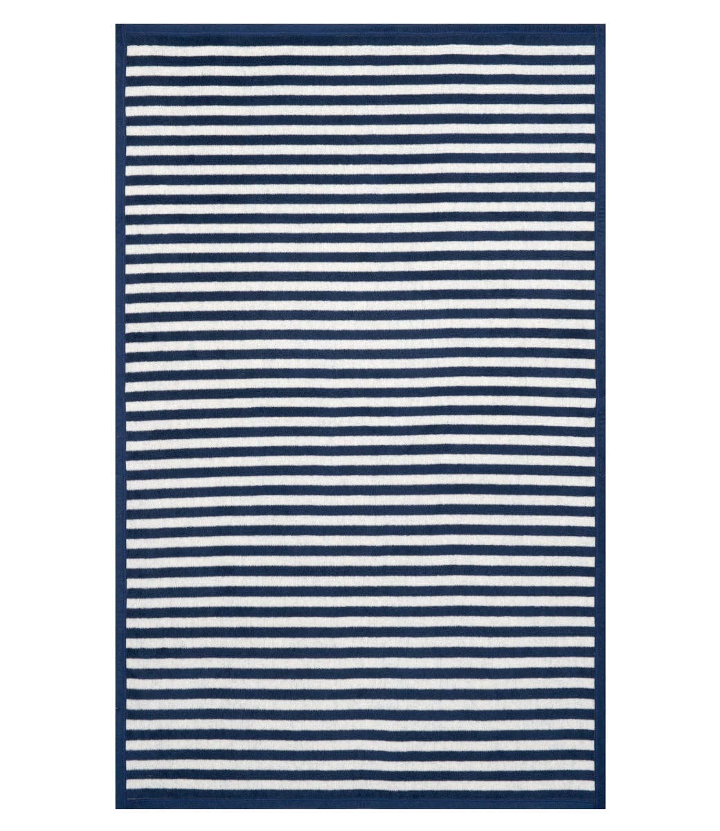 Sideline Stripe Navy Midi Blanket: Midi