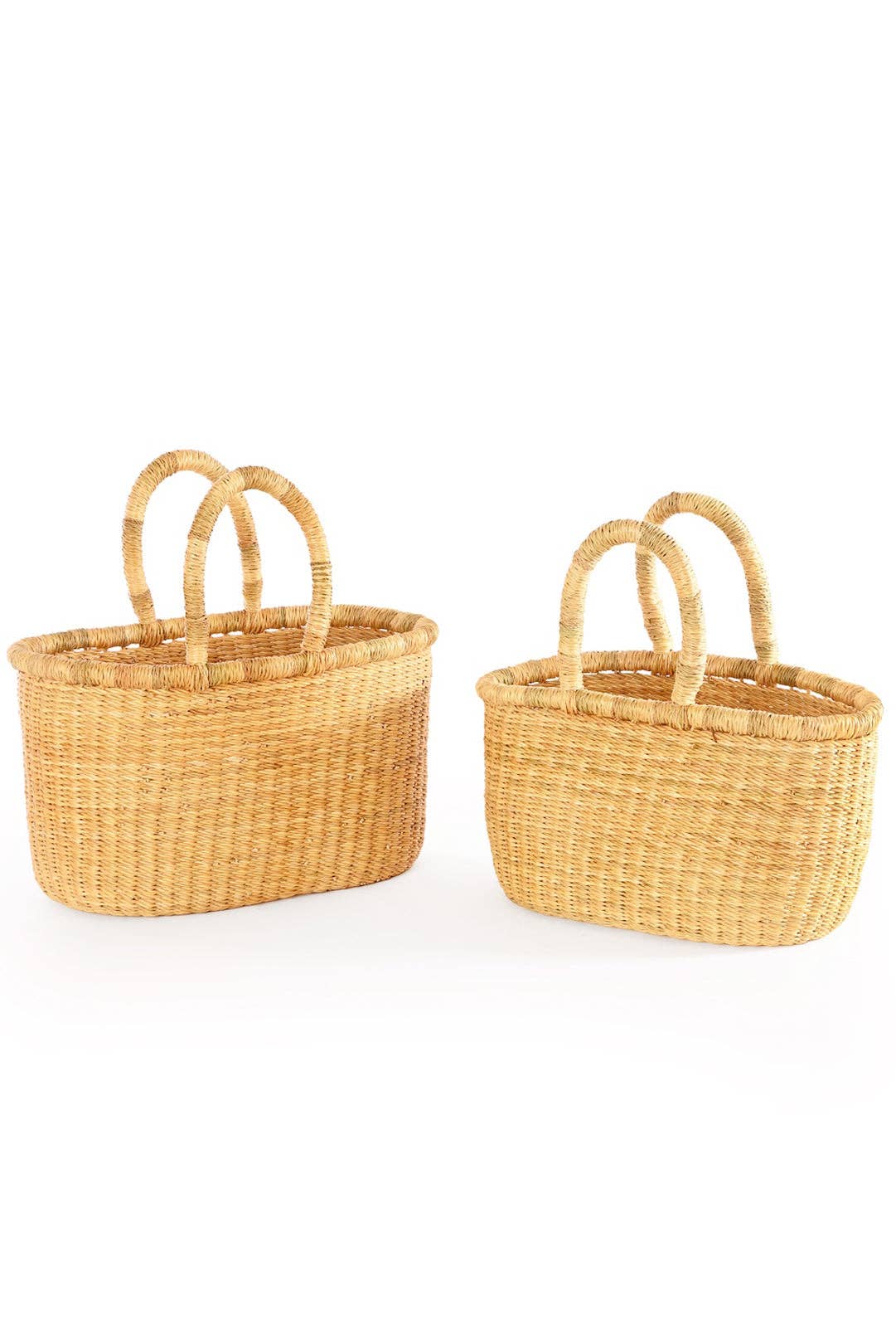 Handwoven Natural Tote Baskets