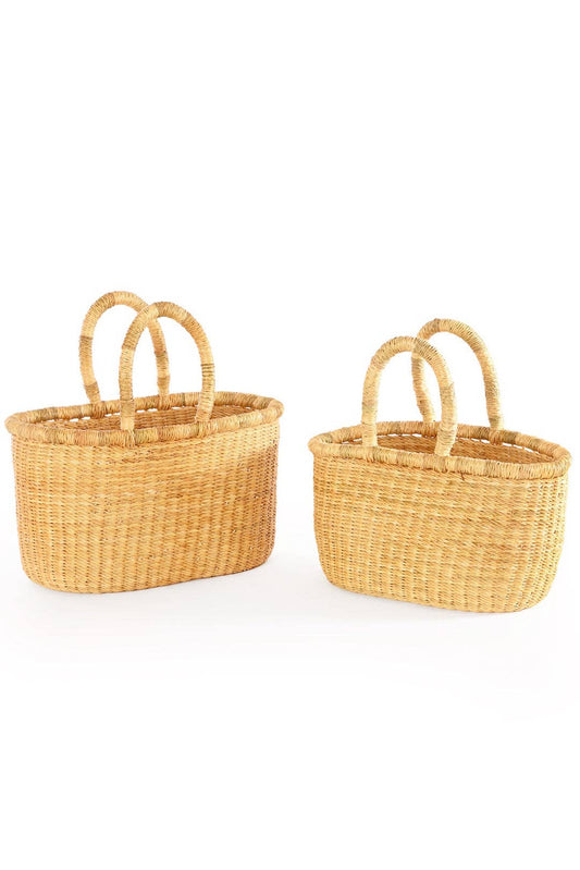Handwoven Natural Tote Baskets